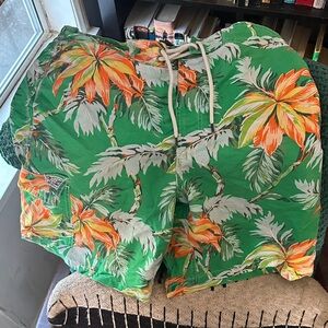 Polo by Ralph Lauren Green and Orange Floral Men's Shorts